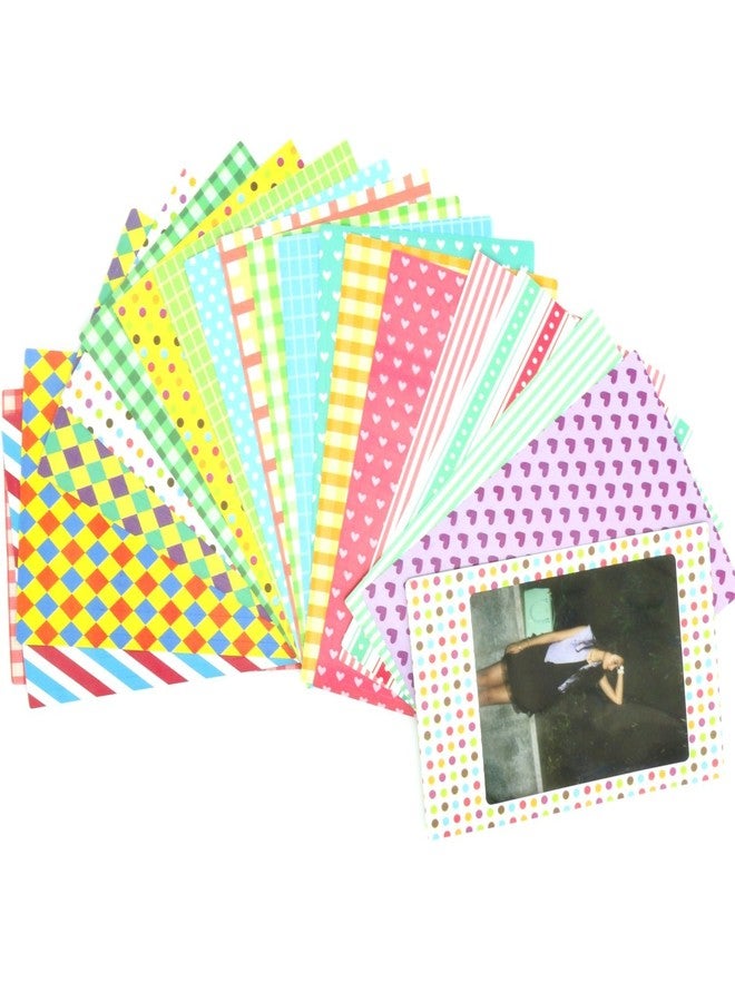 CAIUL 20 Different Colorful Sticker Borders (20 Sheets) for Fuji Instax Mini Film (ST-01) - Image 2